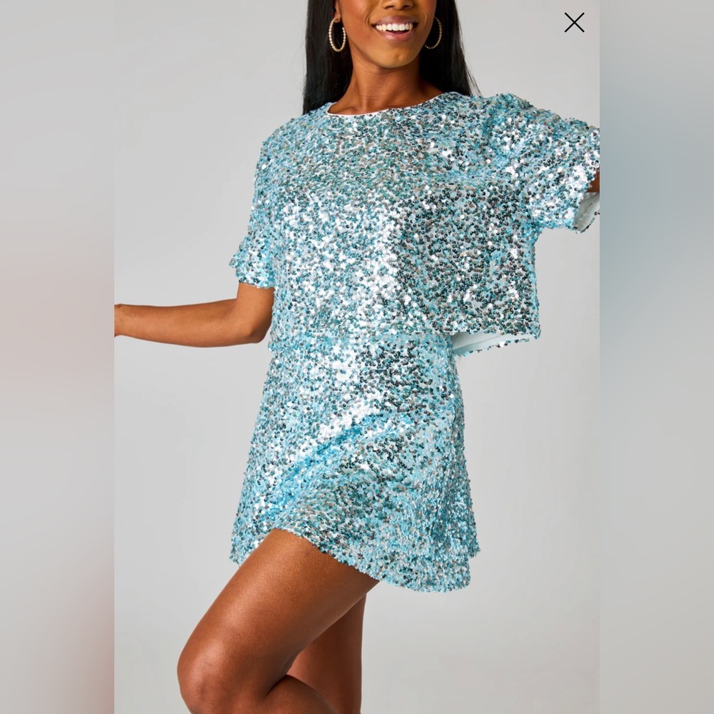 BuddyLove Laura Blue Sequin Set